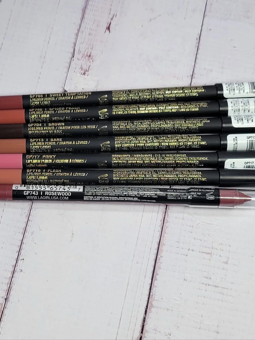 L.A. Girl Perfect Precision & Shockwave Lip Liner Bundle